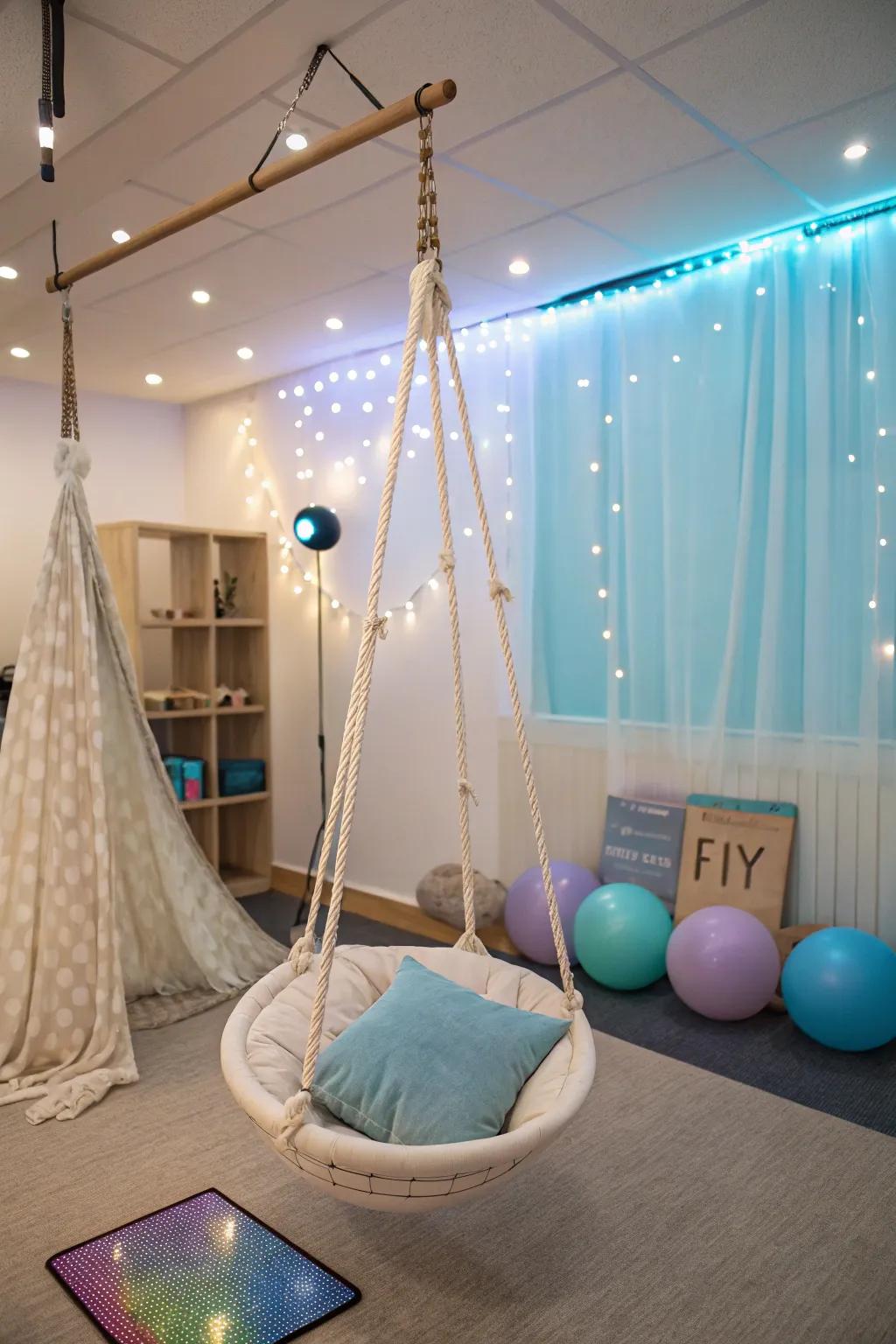 A rocker for soft, therapeutic movement.