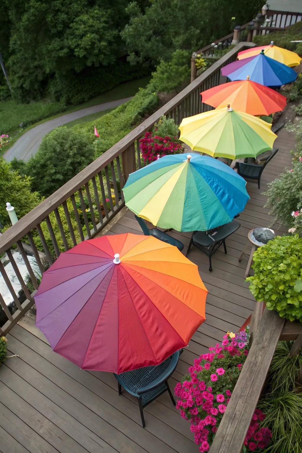 Umbrellas provide flexible and movable shade.