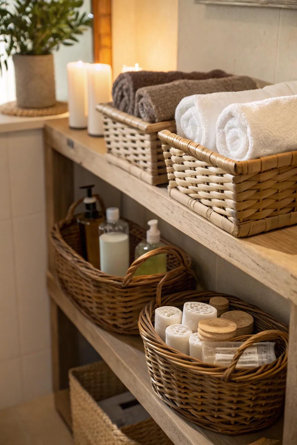 Inviting and snug storage answers.