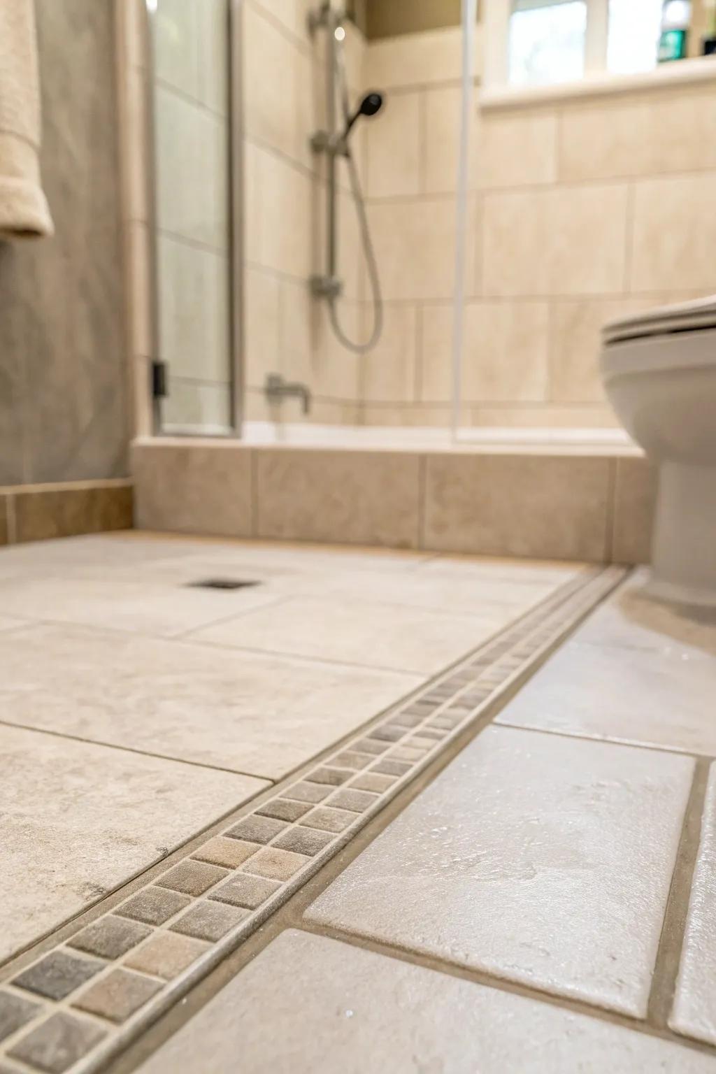 Matte surfaces offer both style and safety for your shower.