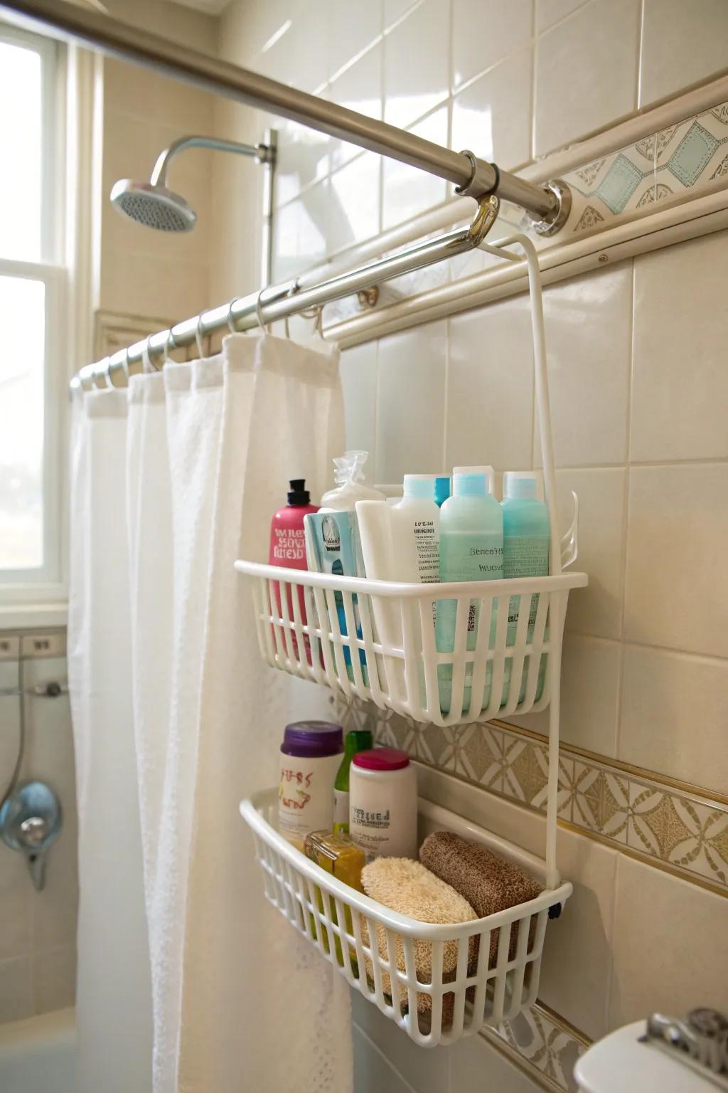 Tension rods provide versatile, tool-free storage solutions.