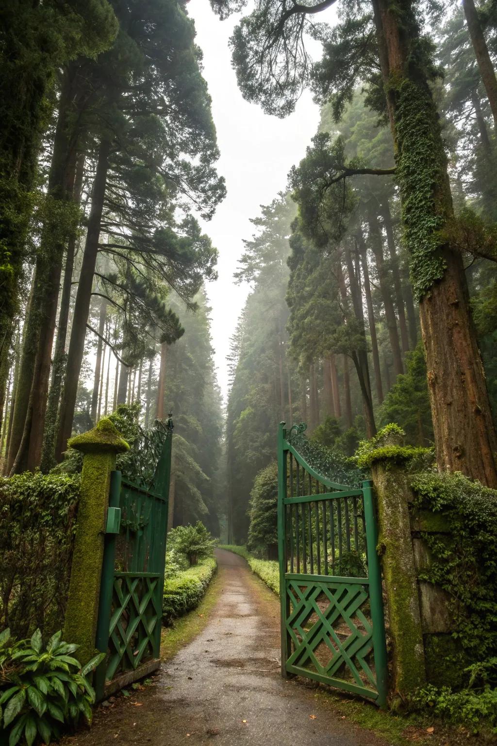 A secret garden entrance coaxing exploration.