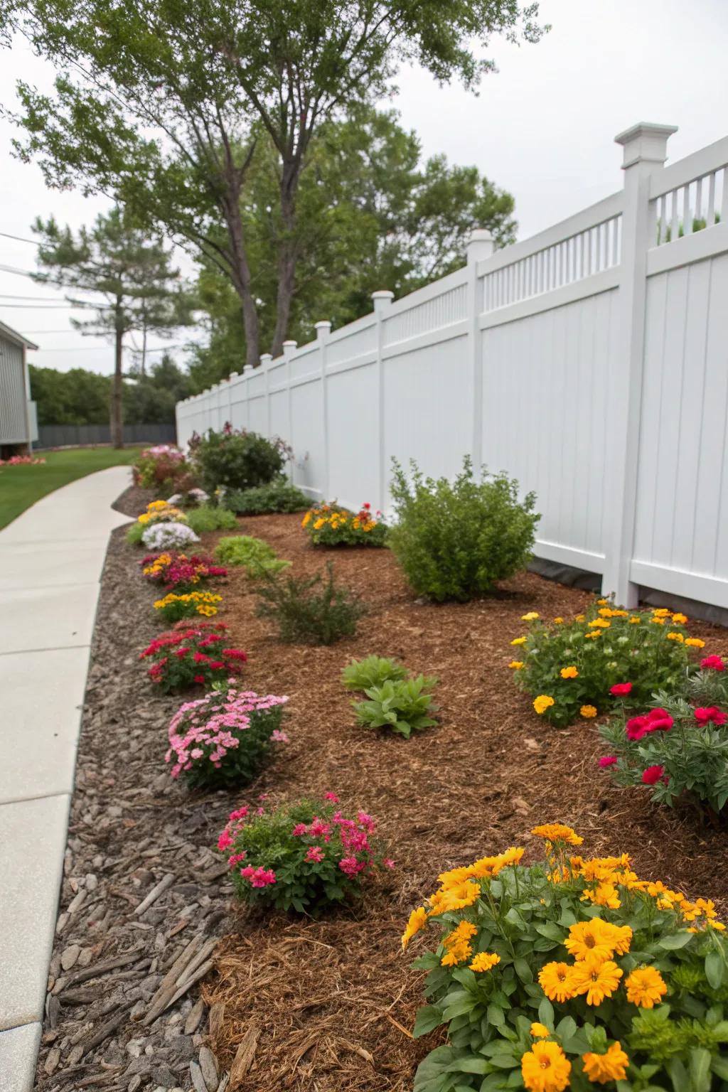 Mulch adds both usefulness and visual appeal to your side yard.