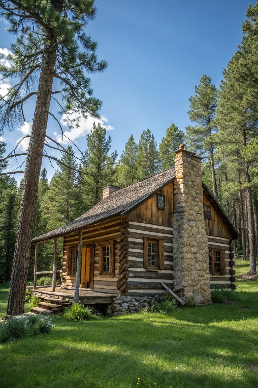 Timber-look siding bestows rustic charm upon any home.