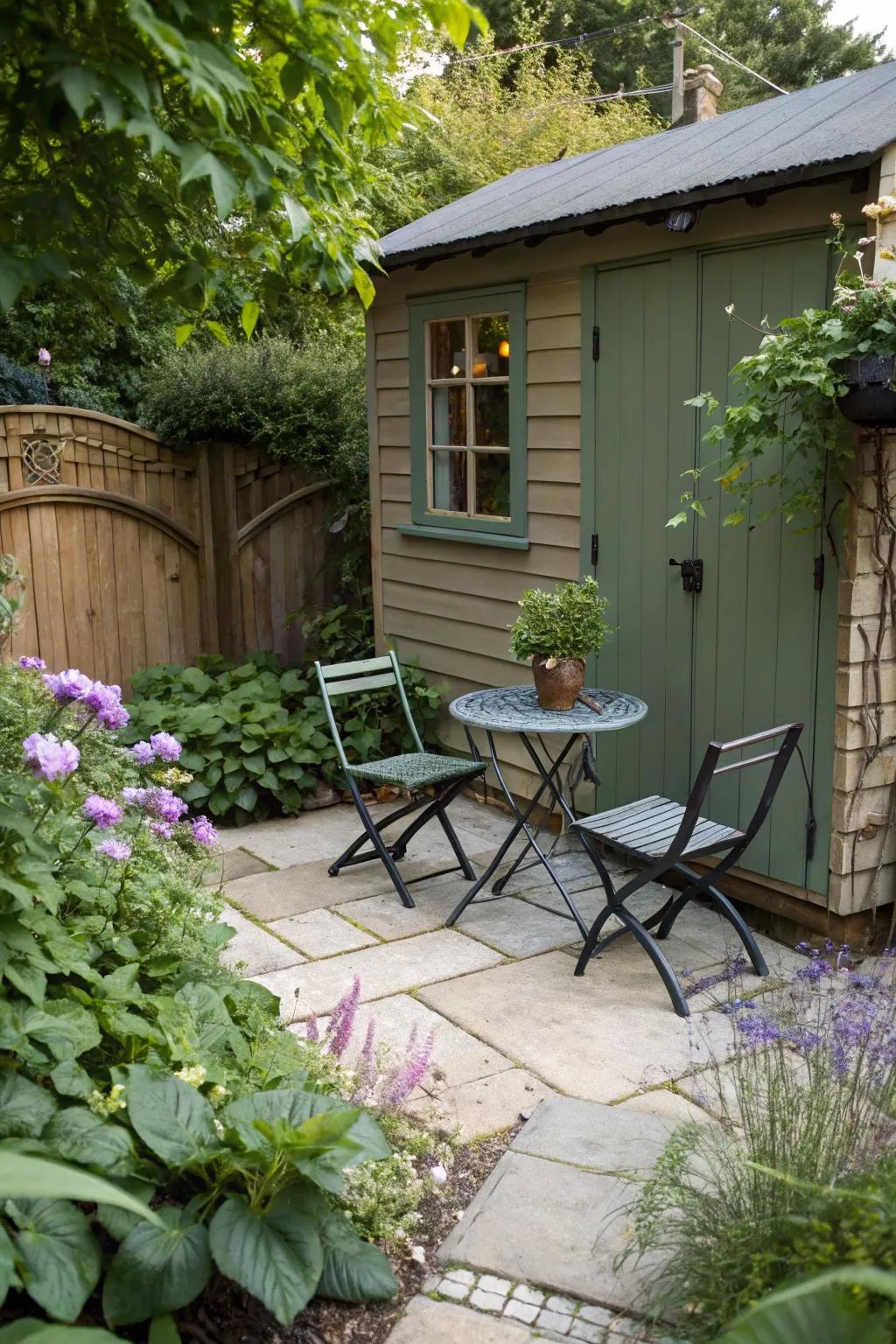 A deck space appends a useful addition to your shed.