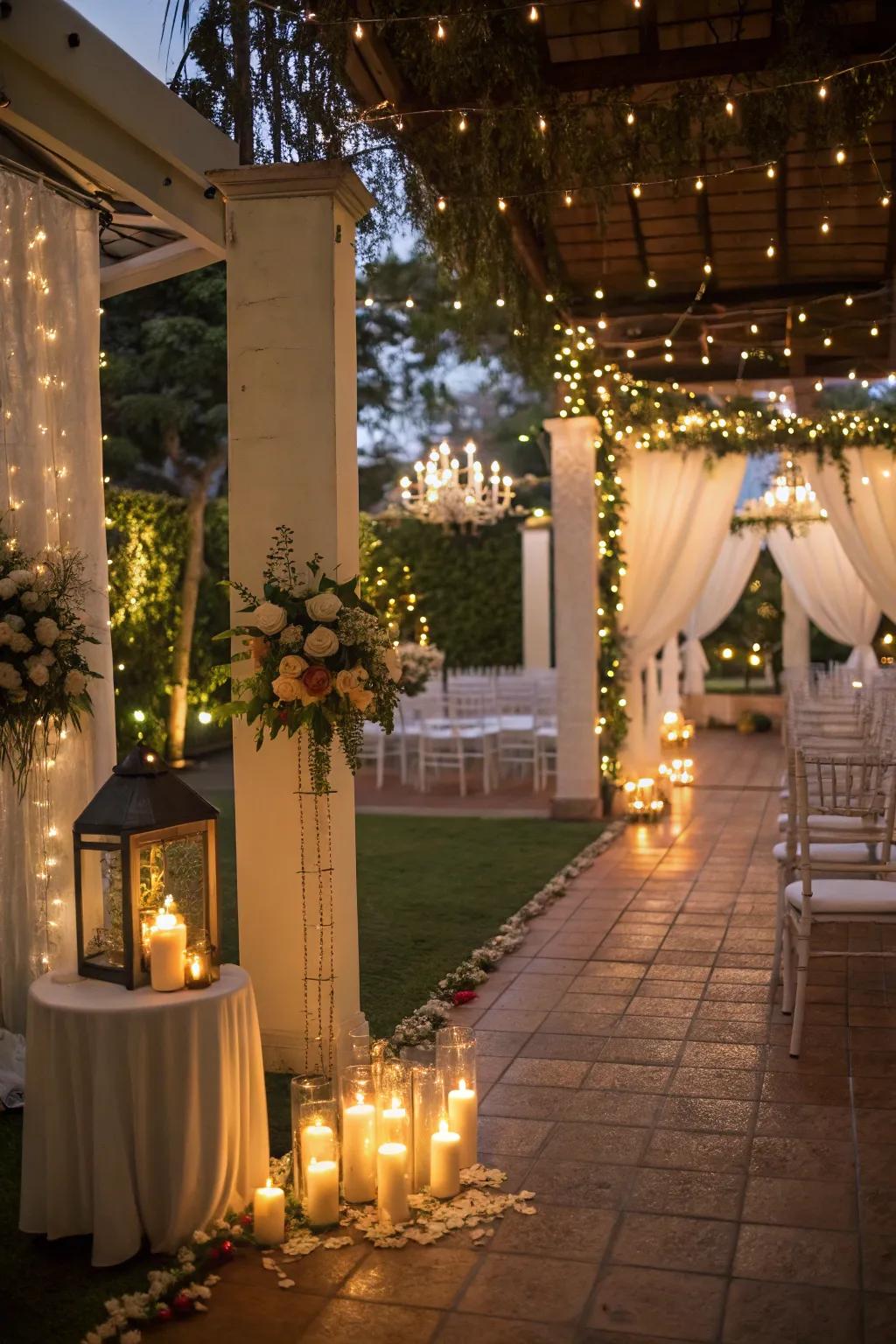 Welcoming ambiance using subtle lighting.