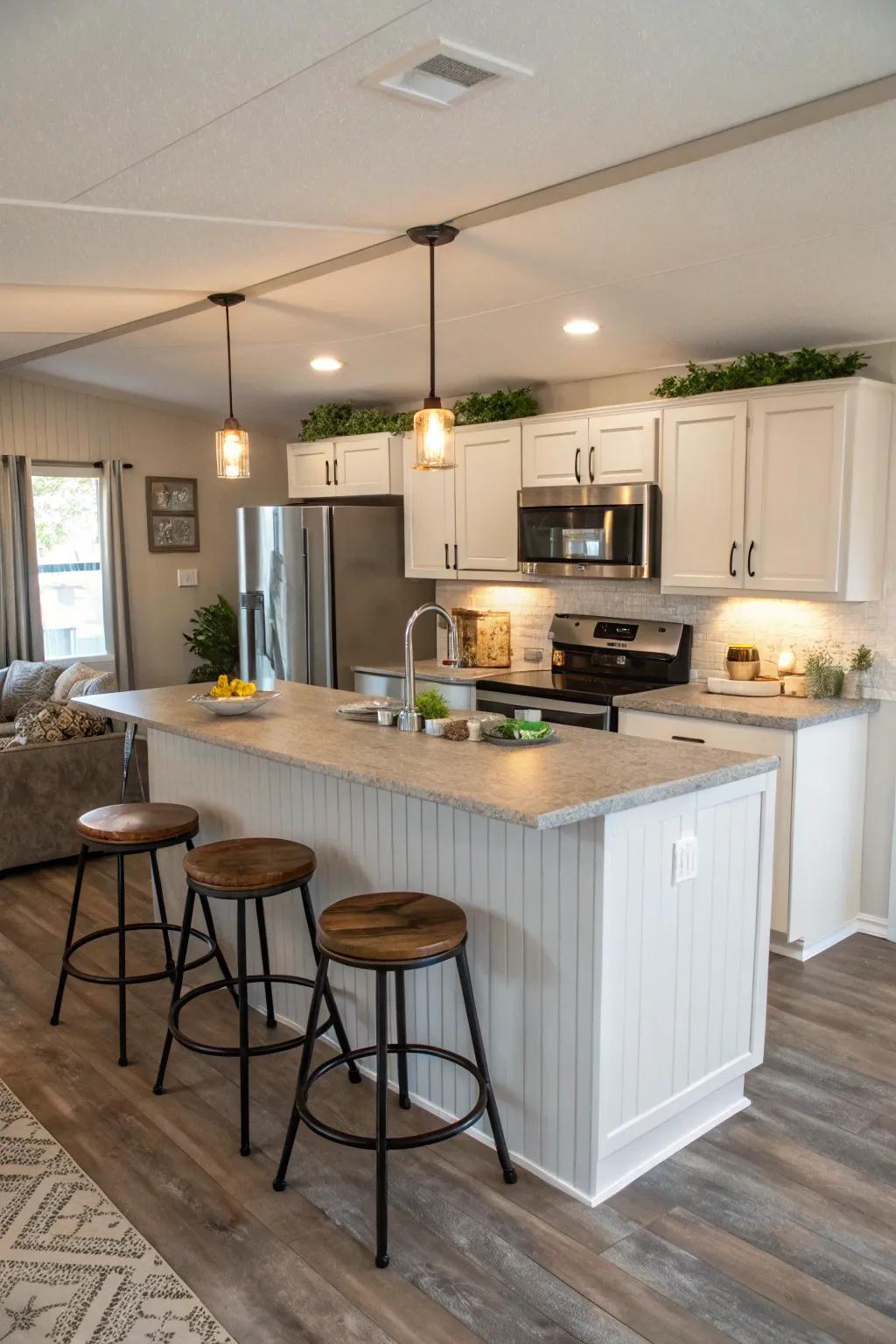 Cooking islands bring versatility and flair.