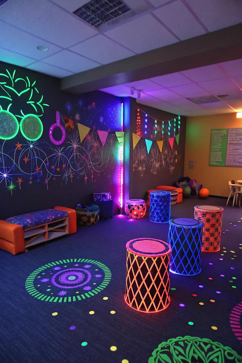 Brighten up the night with a spectacular glow-in-the-dark party.