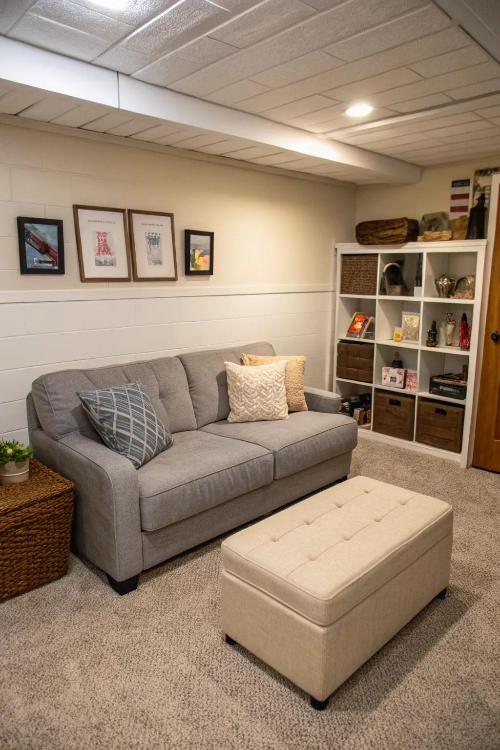 Furniture that has multiple uses makes the most of small spaces.