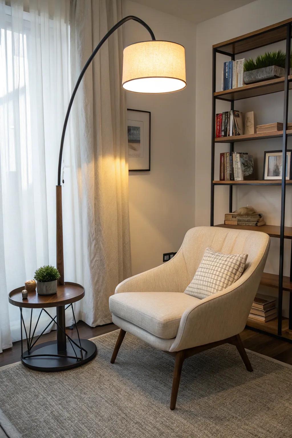 Standing lights have the ability to brighten and improve your space.
