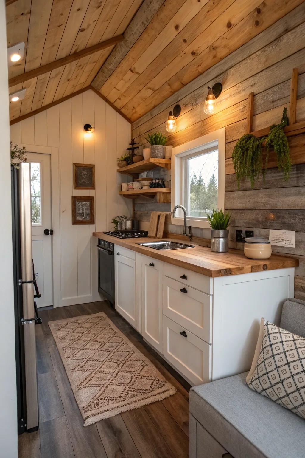 Bring nature indoors with country details in your backsplash.
