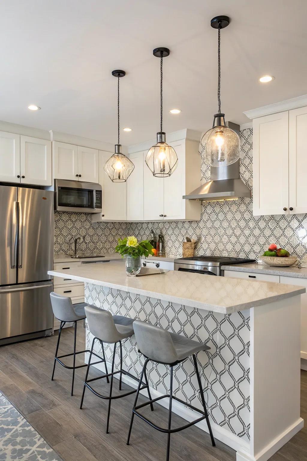 Elegant accents can significantly transform a small kitchen.