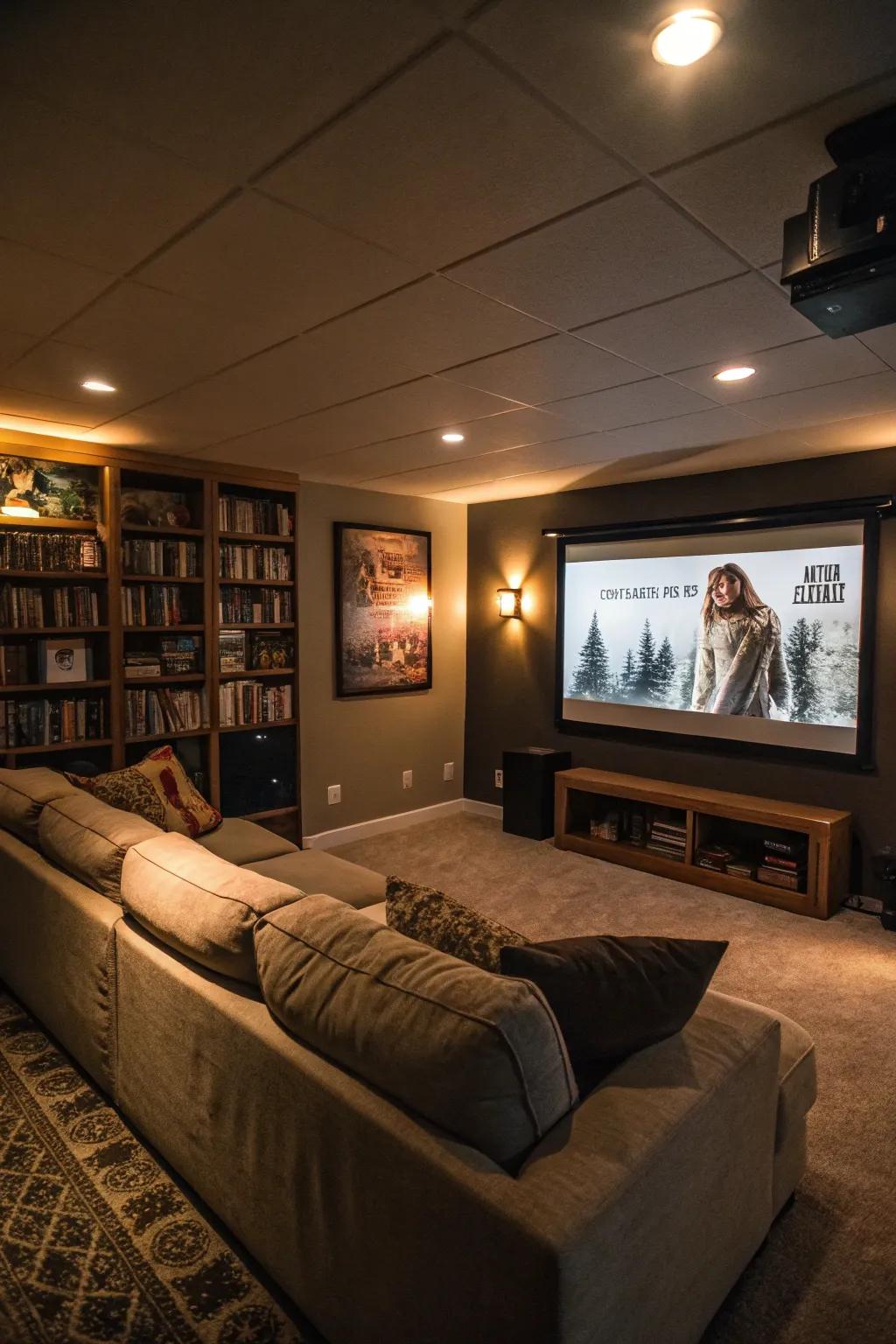 Create the ideal ambiance for movie nights with adjustable lights.