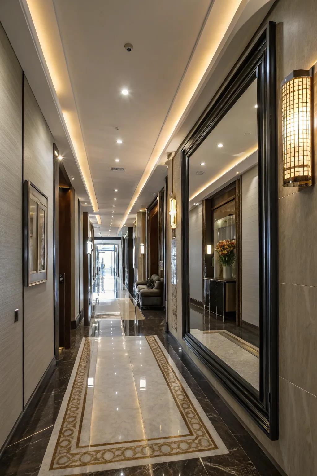 Mirrors give the illusion of spaciousness.