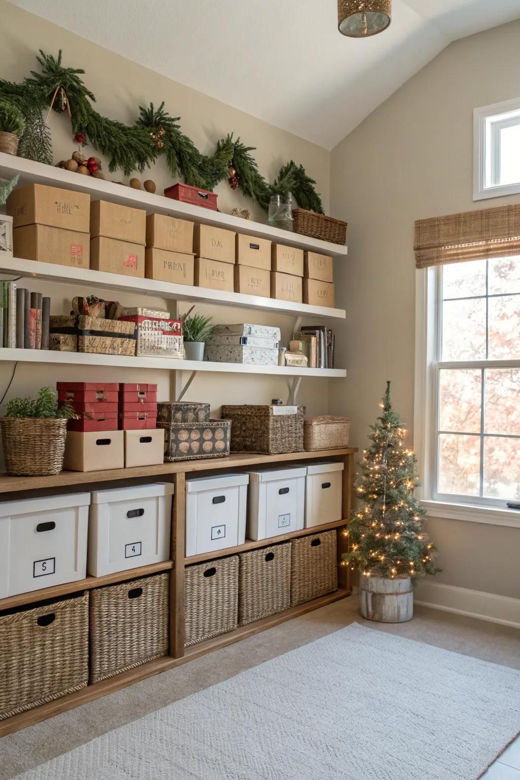 Overhead storage is ideal for stowing items out of sight.