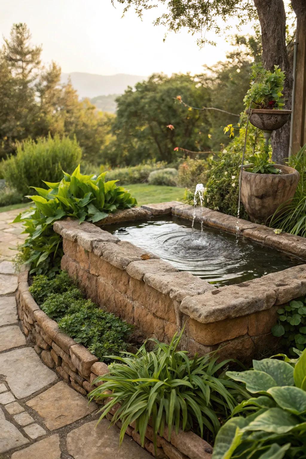 A superbly trimmed aquatic element showcasing countryside rock features.