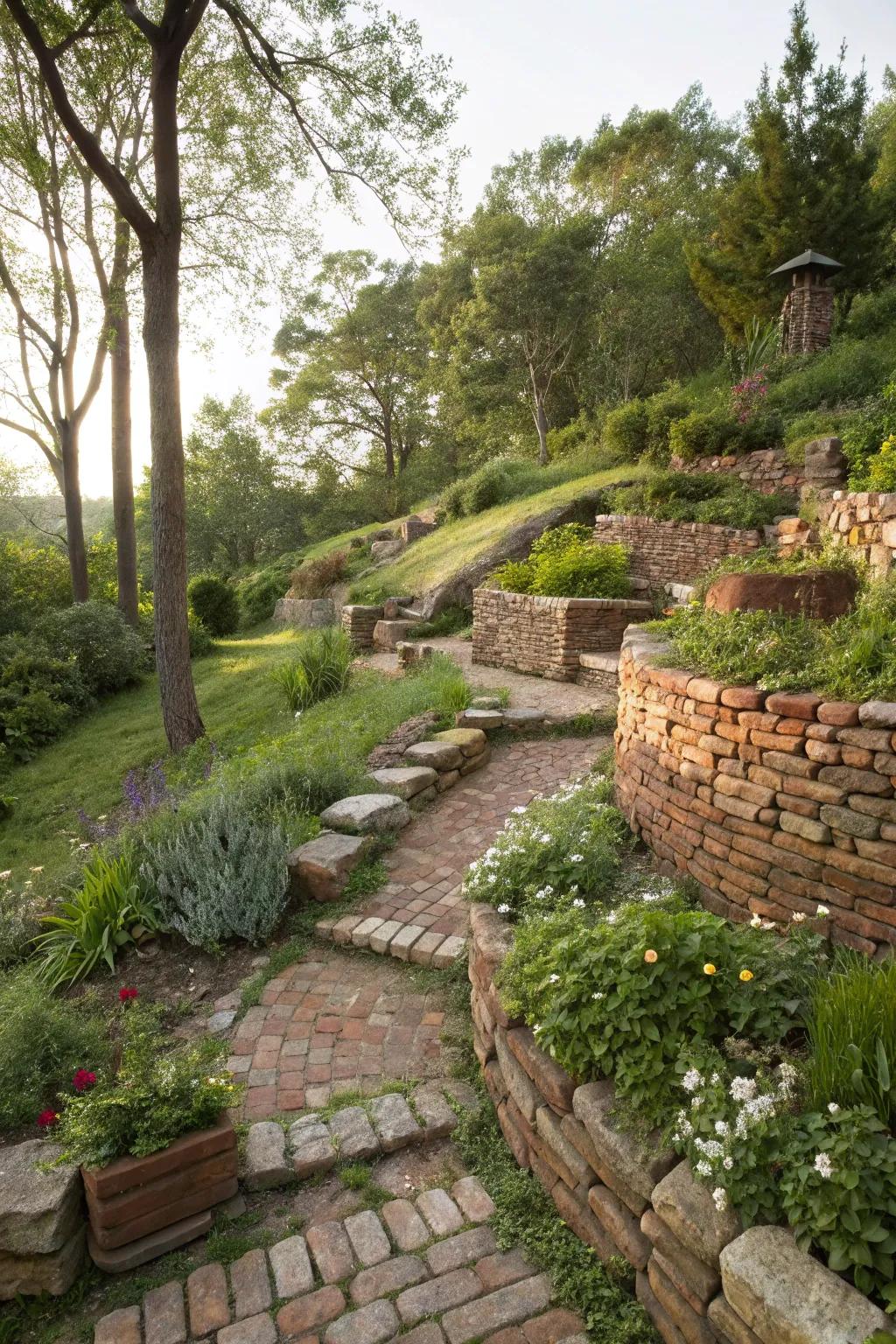 Economical resources can fashion remarkable hillside scenery.