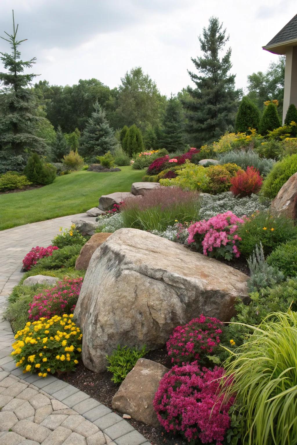 Introduce spectacle to your garden with striking rock embellishments.