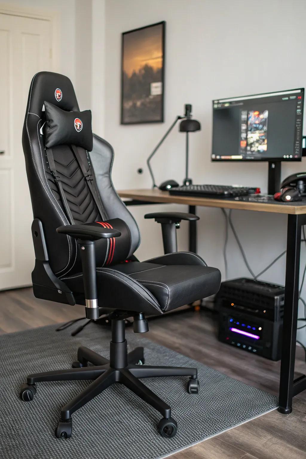 Game or stream comfortably with a ergonomic chair.