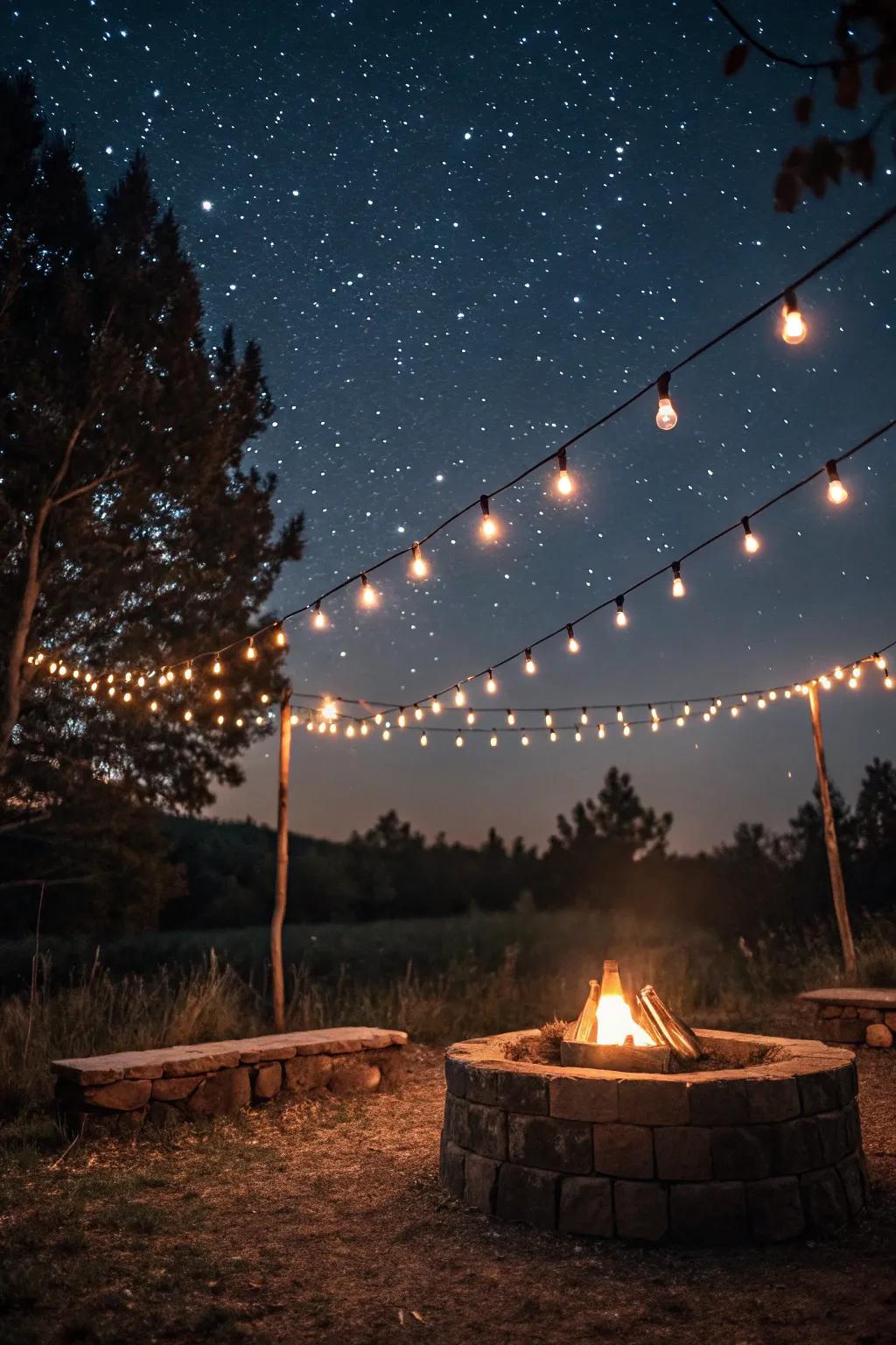 Slender wires fashion a magical, levitating light illusion.