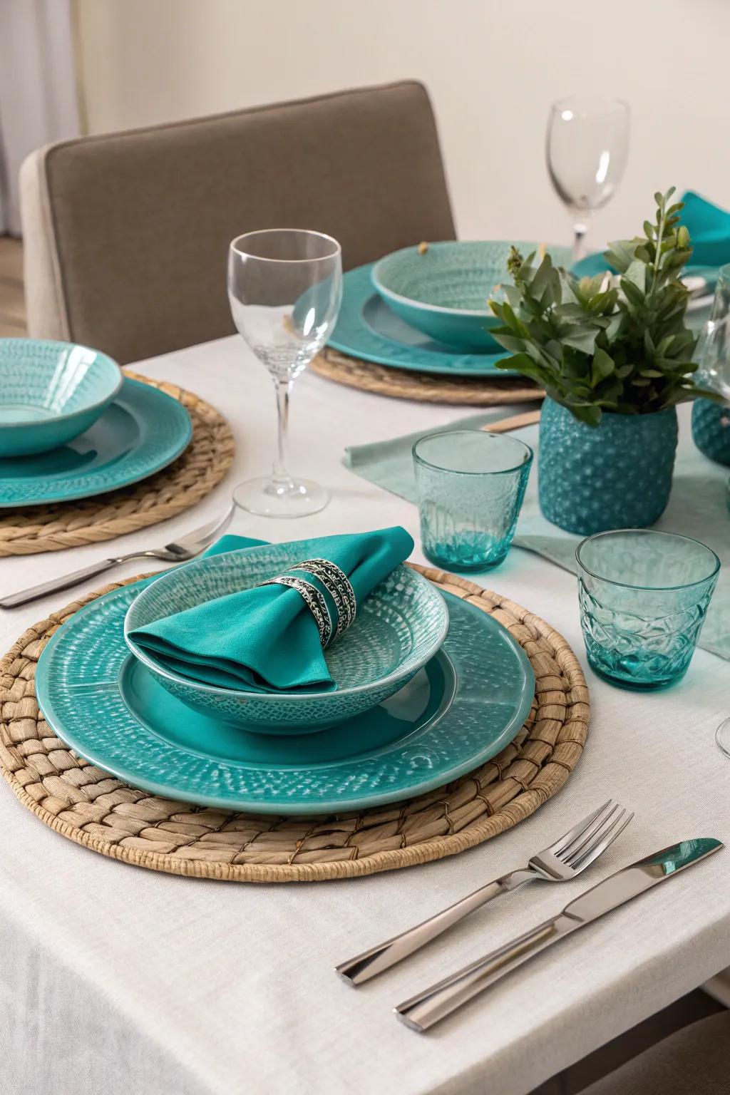Azure tableware adds a gentle touch of elegance