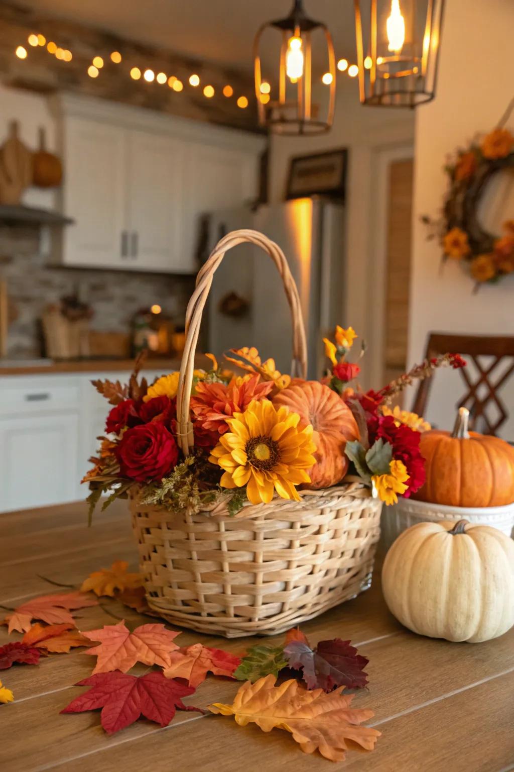 Elegant floral details that enhance any gift basket.