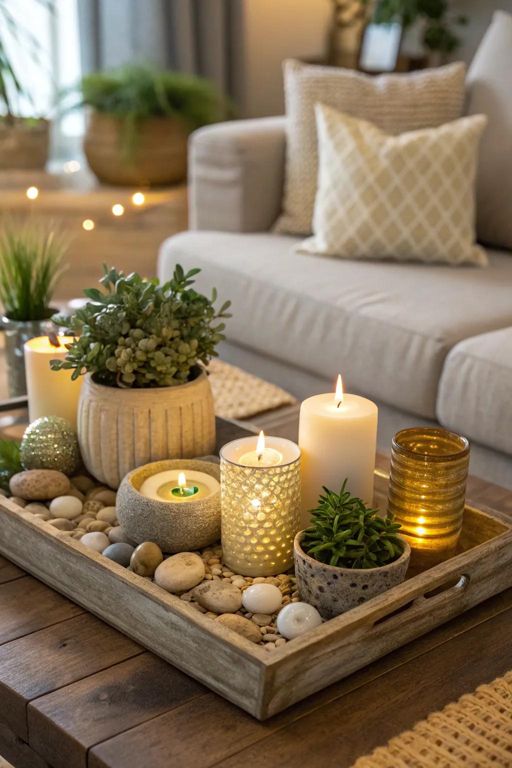 Achieve a unified style with color-coordinated decor.