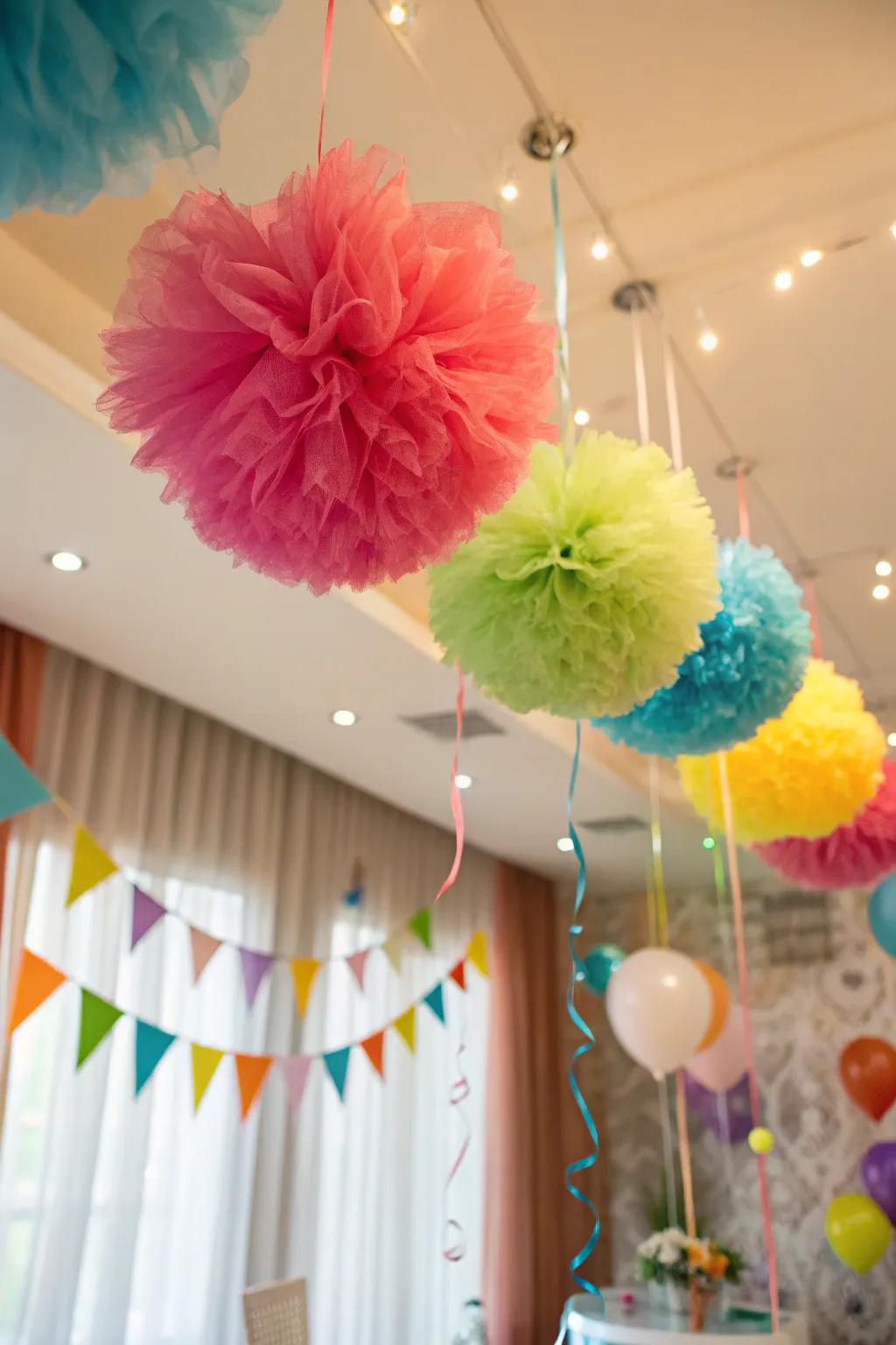 Bring whimsy to your area using netting puffballs.