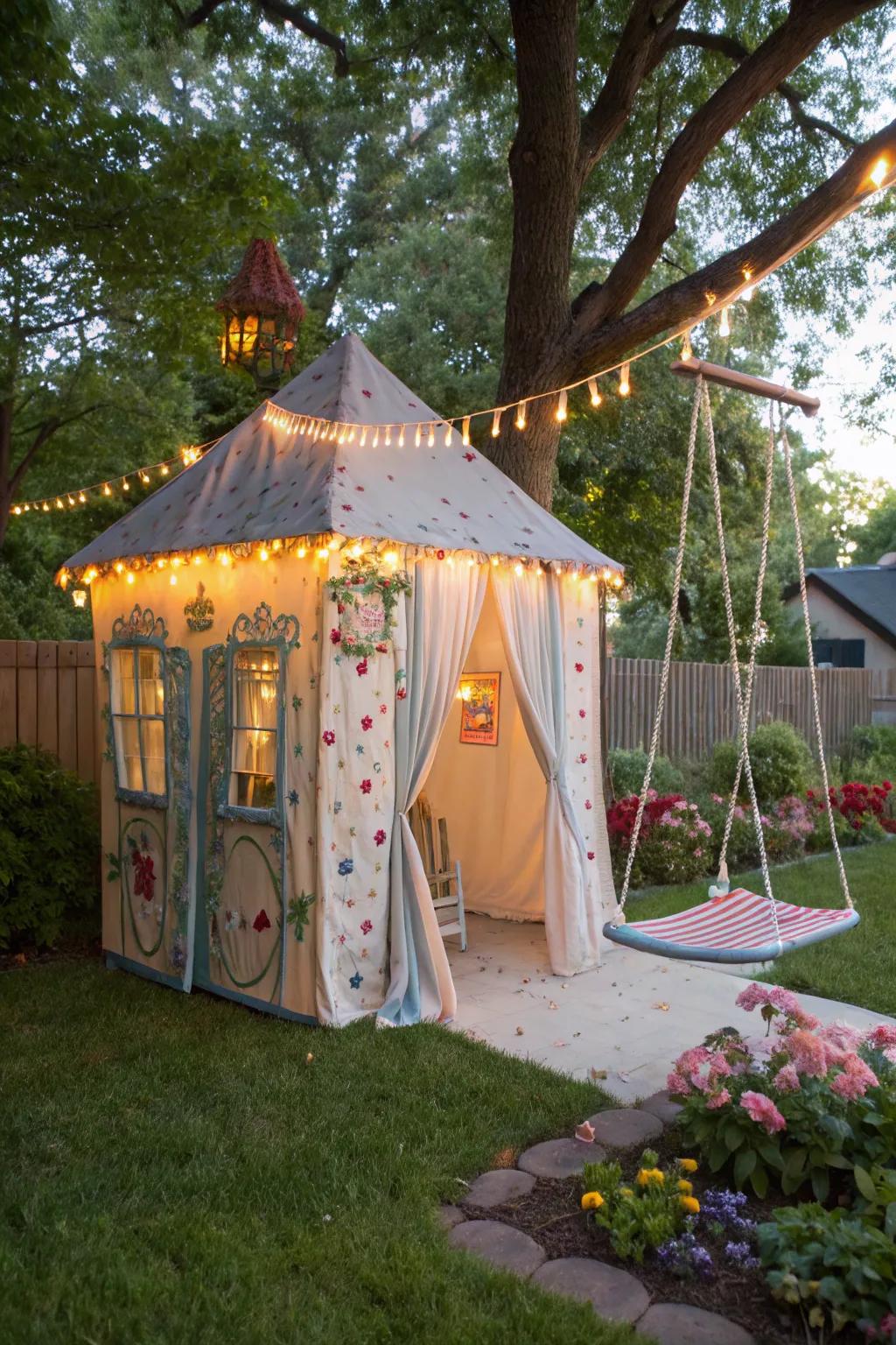 A whimsical playhouse for perpetual escapades.