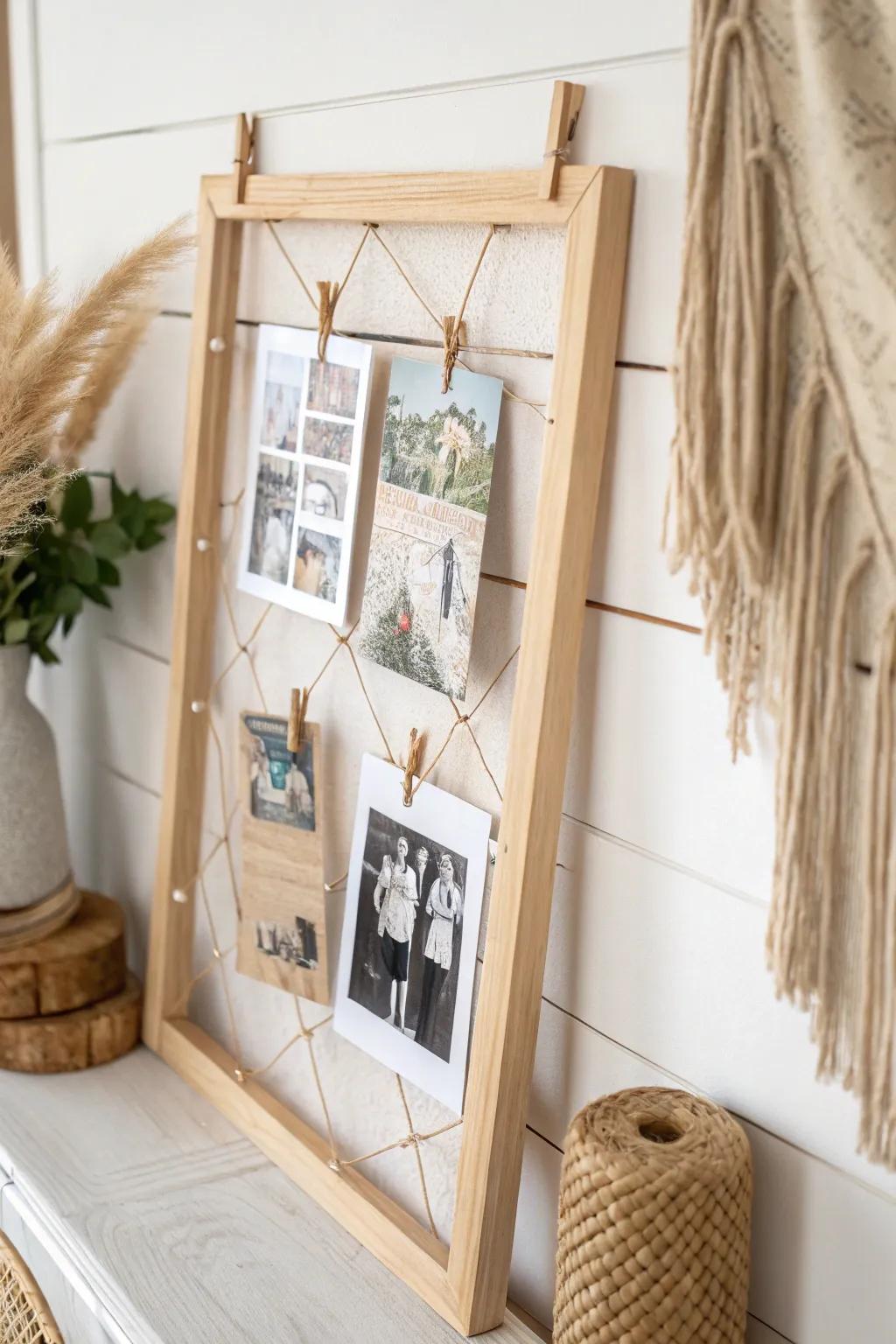 Warm up your workspace with a family photo collage that combines simple design with fond memories.