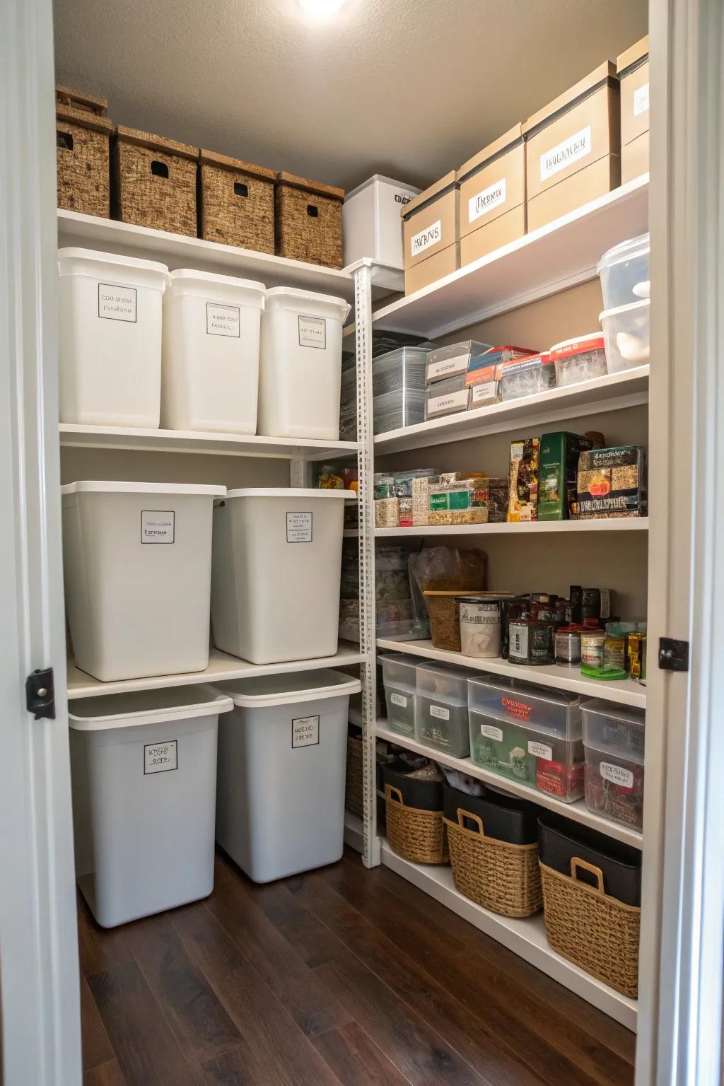 Using the high and low places makes sure no space is wasted.