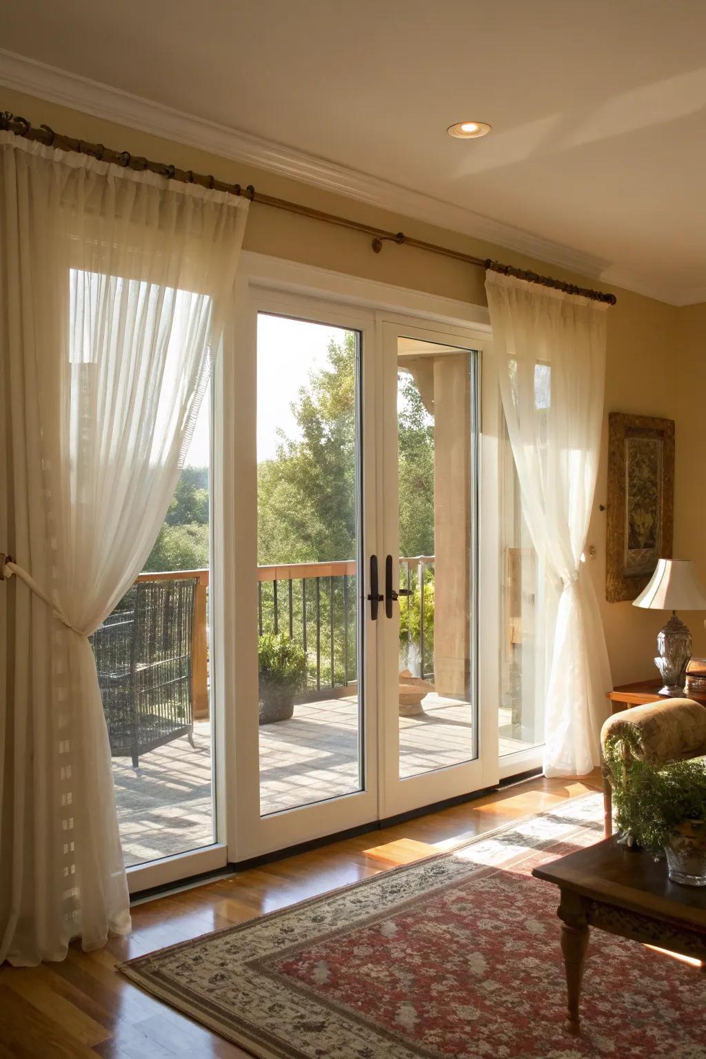 Light and airy toppers maximize natural light marvelously.