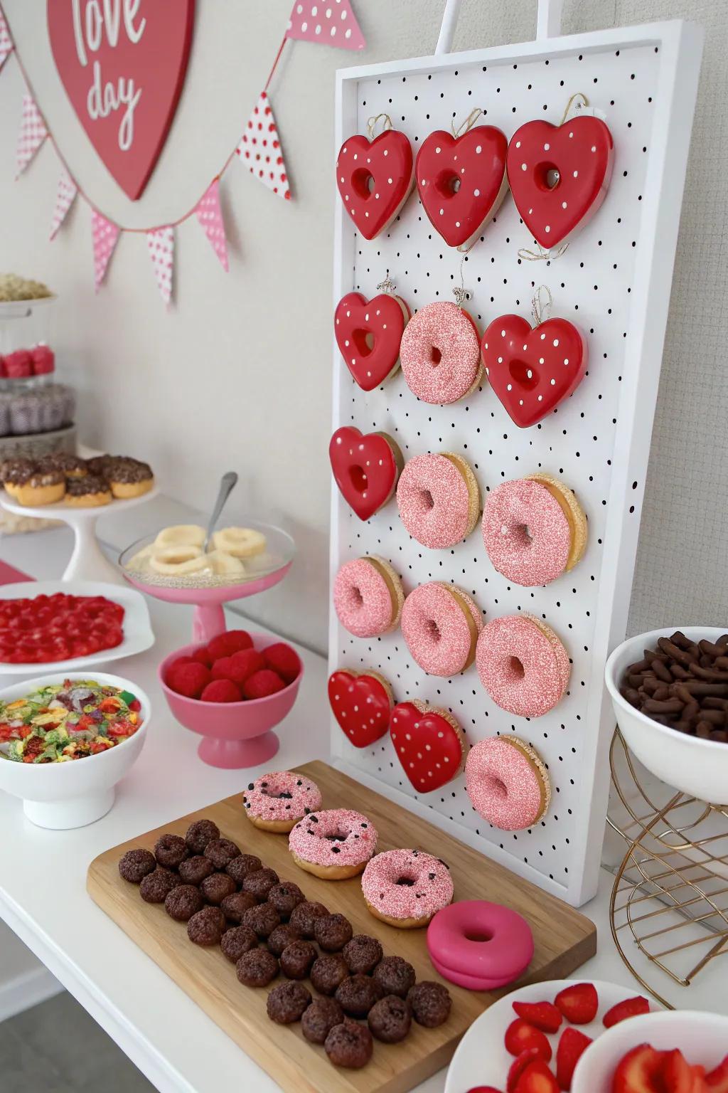 A ring-shaped cake station adds a sweet treat to your celebration arrangement.