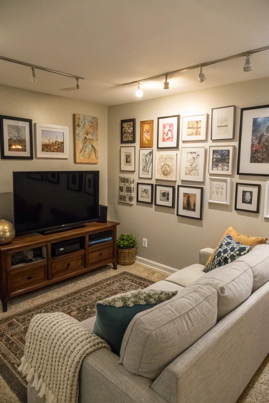 A gallery wall enriches character and personalization