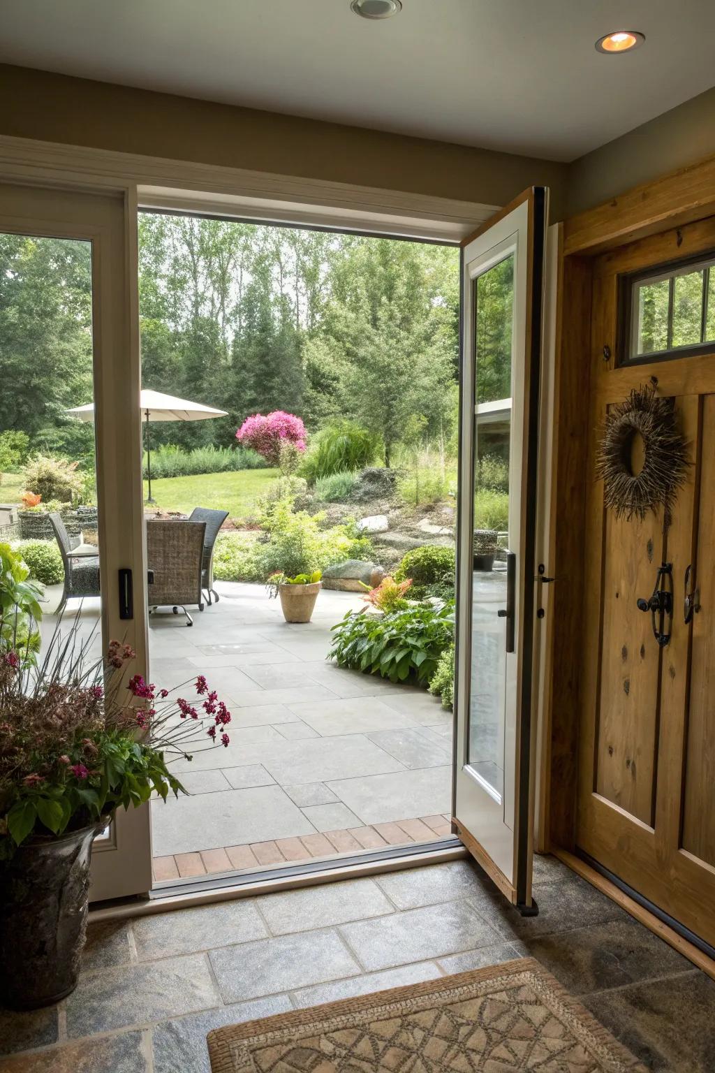 Easy and welcoming access to outdoor spaces.