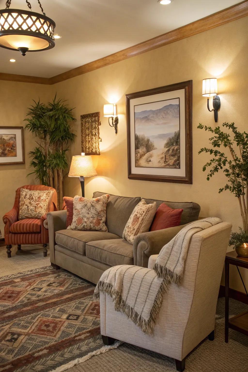 Enhance comfort and coziness with welcoming wall lights.