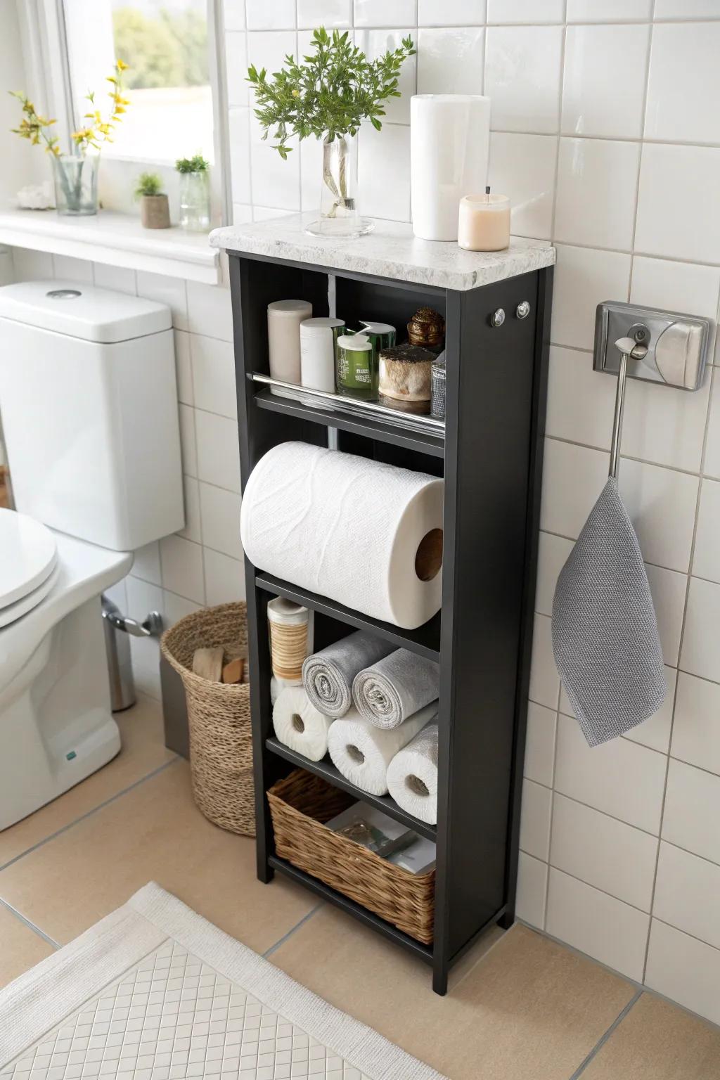 Combine functionality with style using multipurpose storage.