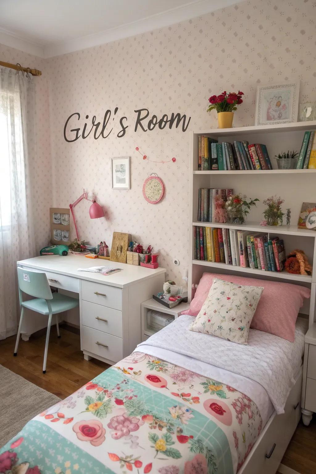 Personalization renders a room distinctively hers.