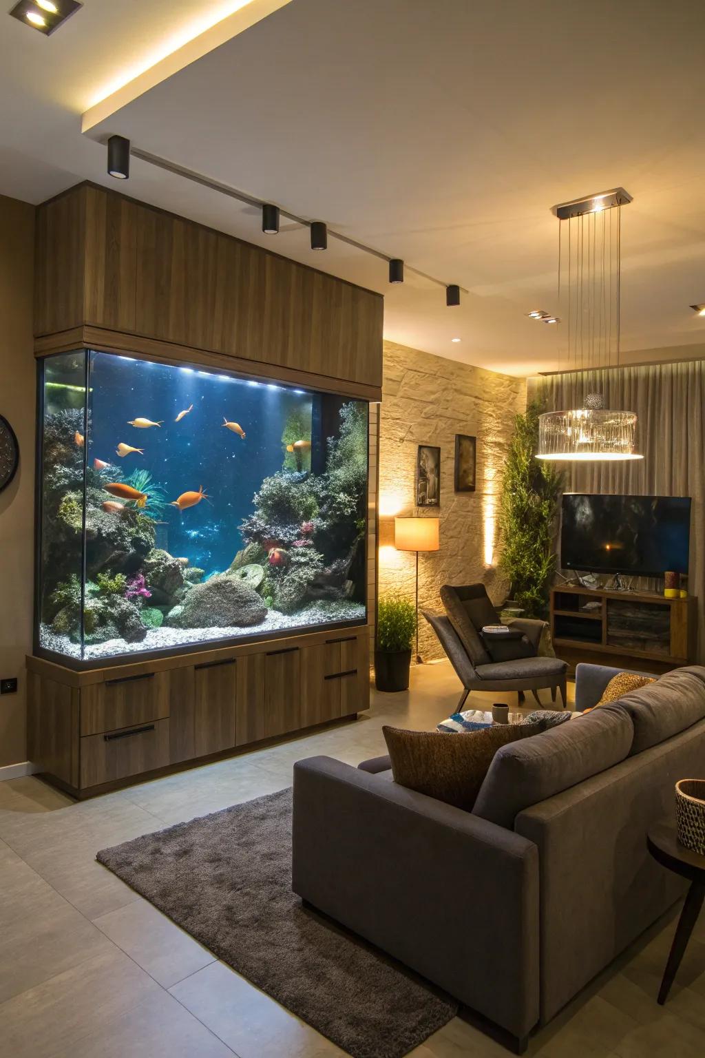 An aquarium appends existence and peace to your dwelling.