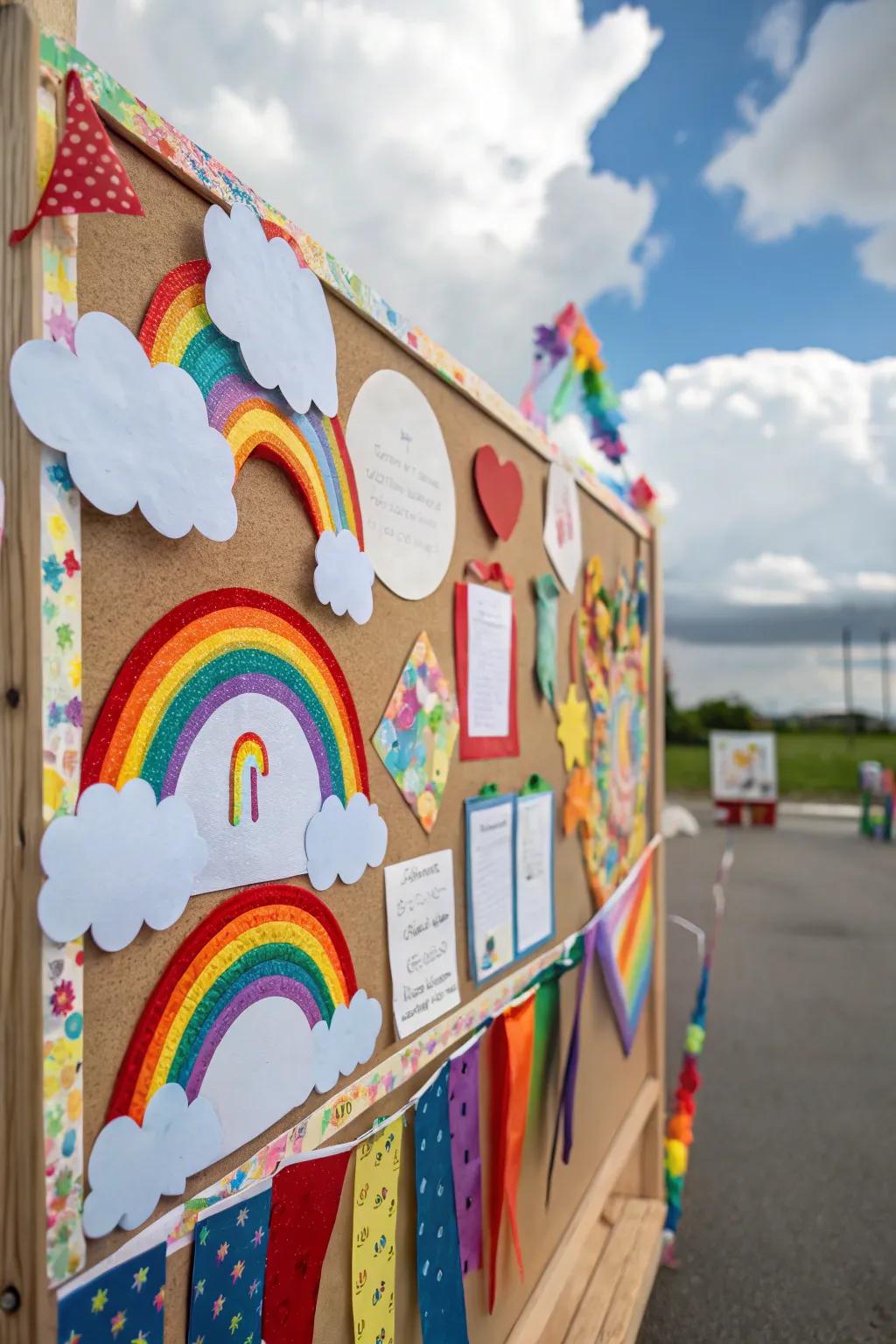 A spectrum-themed board that delivers a radiant launch to the academic year.