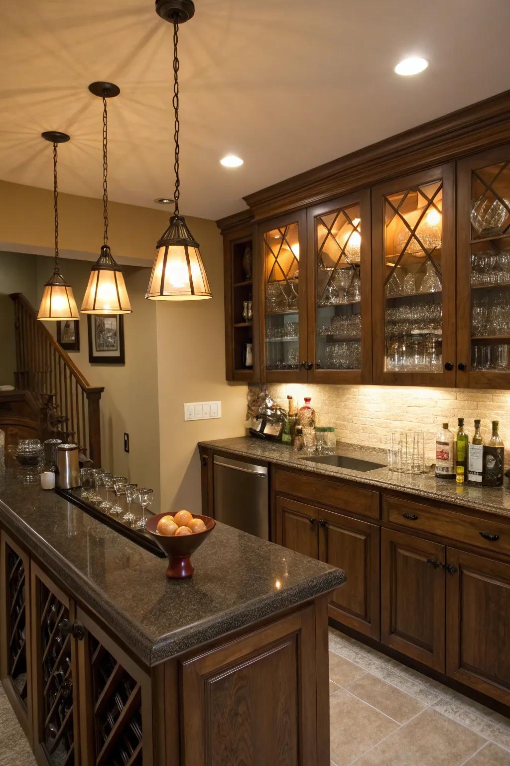 Develop atmosphere using strategic lighting.