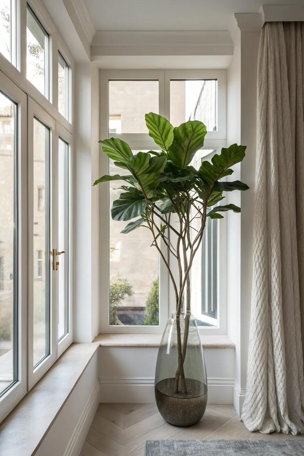 A minimalist display that makes a bold statement with simplicity.