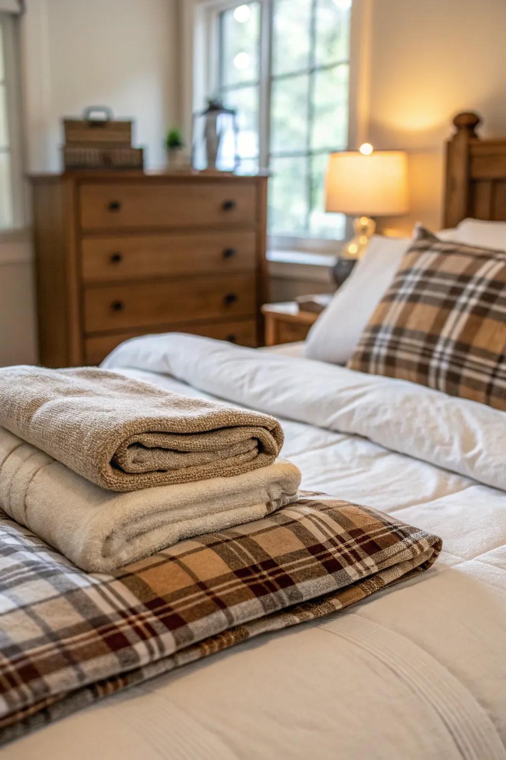 Cotton-flannel beddings provide the ultimate comfort and heat retention.