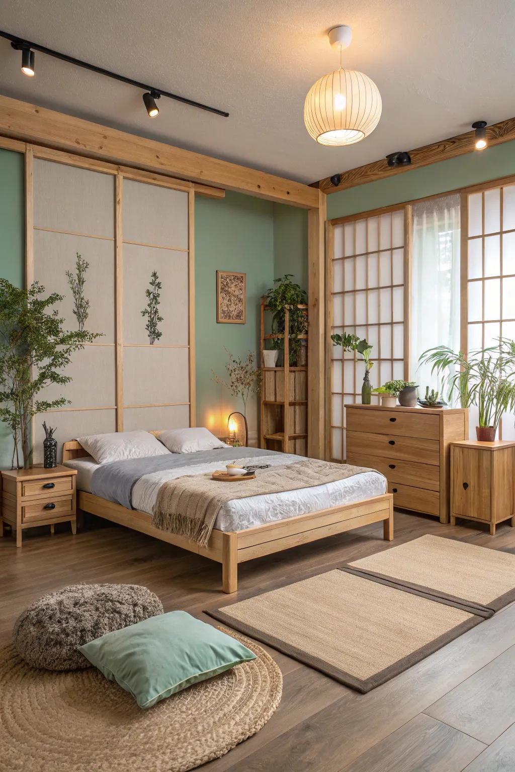 Light timber accents fill the space with organic warmth.