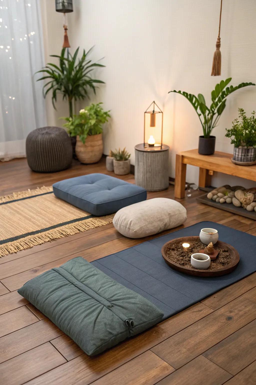 A dedicated relaxation space for contemplation and mindfulness.