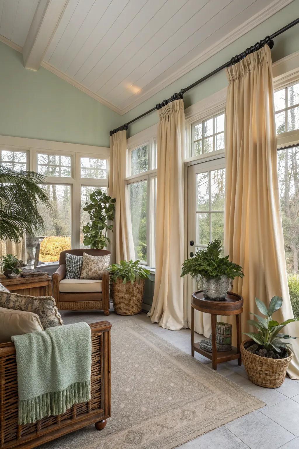 Earthy hues create a serene atmosphere.