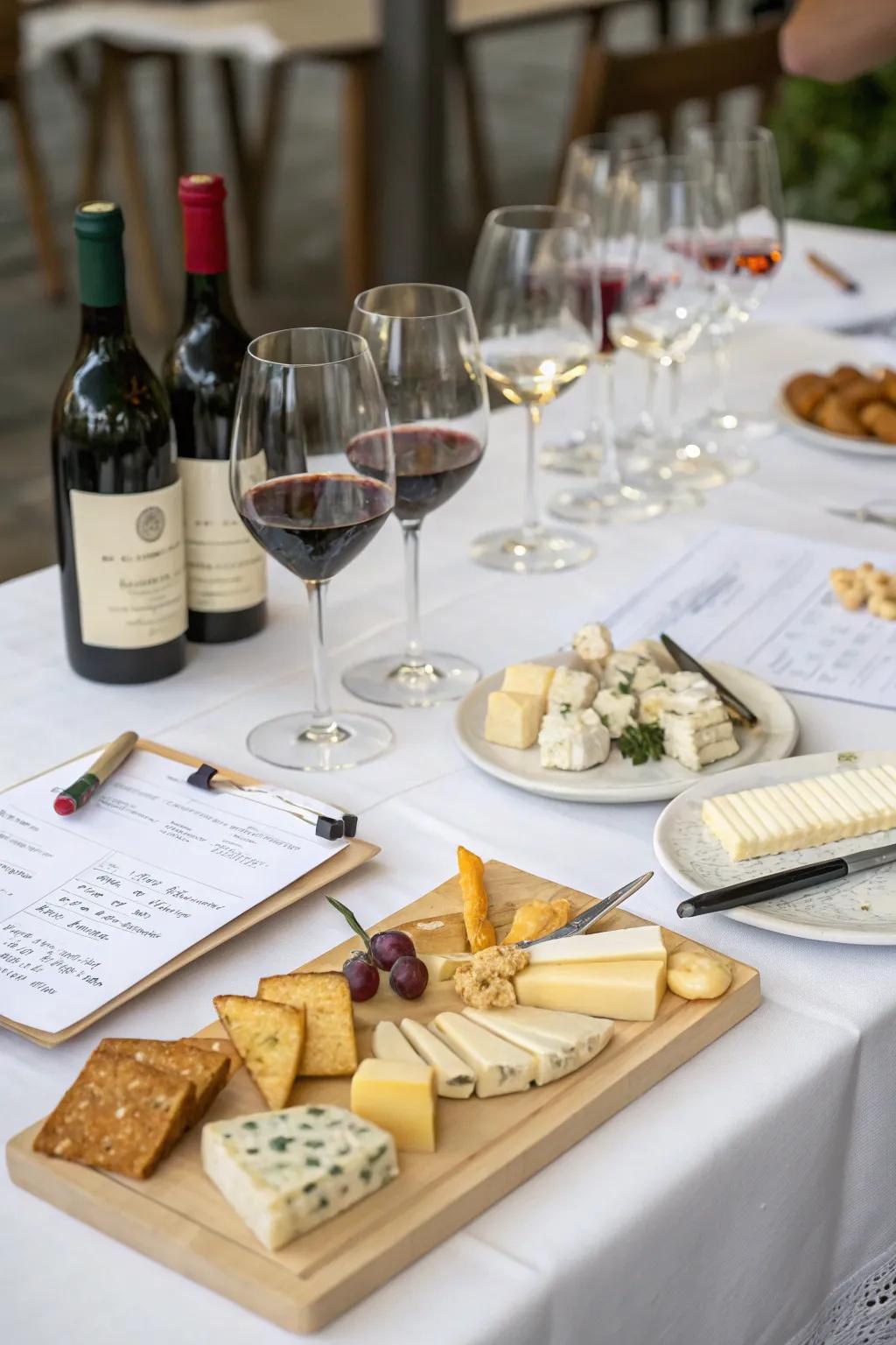 Appreciate an in-house wine tasting experience.