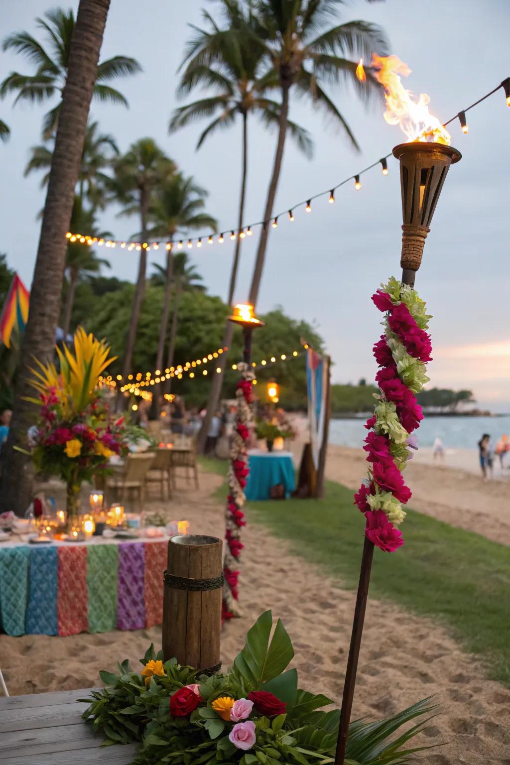 Absorb the island vibe with a tropical island birthday celebration.