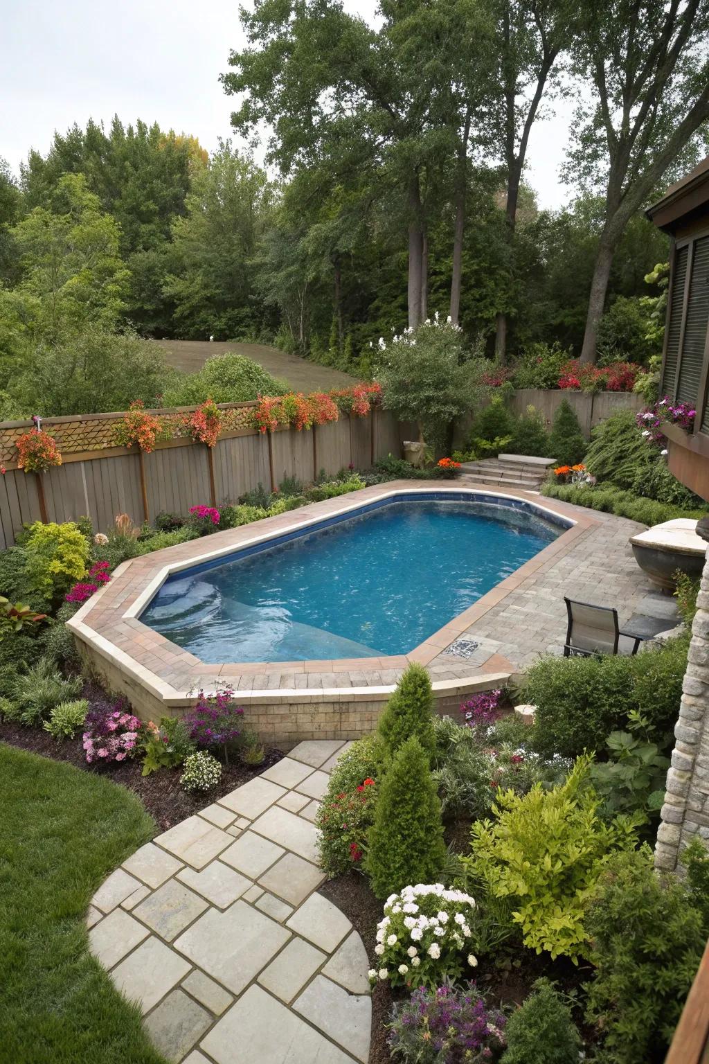 Distinct pool layouts create a striking statement.