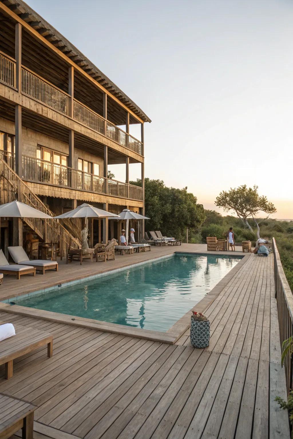 Tiered decks introduce depth and flair to your pool area.